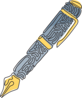 continu un ligne dessin stylo, écrire icône. ligne et glyphe version, Signature stylo contour et rempli signe. linéaire et plein pictogramme. tourbillon boucle style. Célibataire ligne dessiner conception graphique png