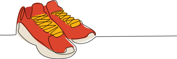 single doorlopend lijn tekening basketbal schoenen. basketbal icoon. basketbal laarzen. sport- voorraad. voor sport op te slaan advertentie, app pictogram, infographics. een lijn trek grafisch ontwerp illustratie png