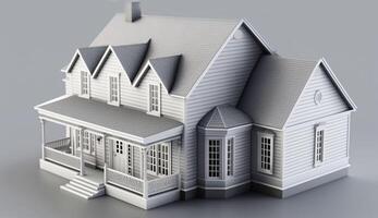 Free photo of real estate or property for template, social media design, architect designing and building a model house,
