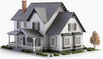 Free photo of real estate or property for template, social media design, architect designing and building a model house,