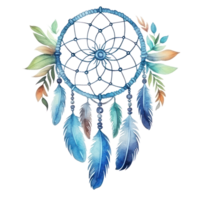 Watercolor dream catcher isolated png