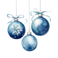 Watercolor Christmas ball isolated png