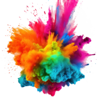 brillant coloré Holi peindre Couleur poudre Festival explosion éclater isolé png