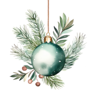 Aquarell Weihnachten Ball isoliert png