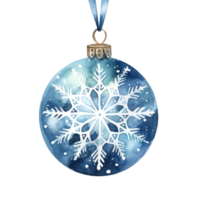 Watercolor Christmas ball isolated png