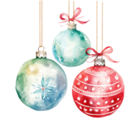 acuarela Navidad pelota aislado png