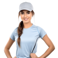 Young woman in sport wear isolated png