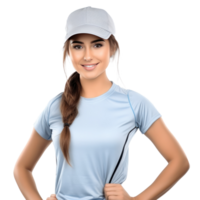 Jeune femme dans sport porter isolé png