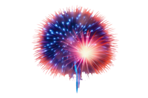 Colorful fireworks isolated png