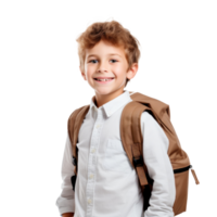 Happy school boy isolated png