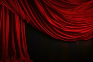 Red theatre curtains photo