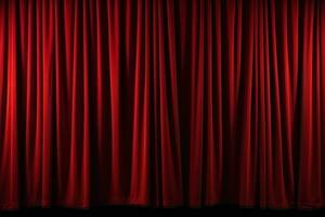 Red theatre curtains photo