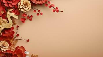 chino fiesta antecedentes con flores foto