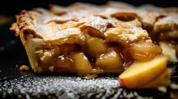 Sweet tasty apple pie photo