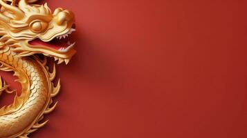 Chinese holiday background with dragon photo