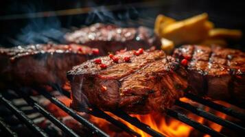 carne parrilla barbacoa foto