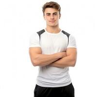 Man in sportwear isolated photo