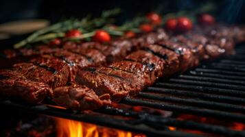 carne parrilla barbacoa foto