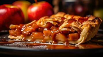 Sweet tasty apple pie photo