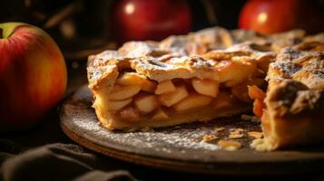 Sweet tasty apple pie photo