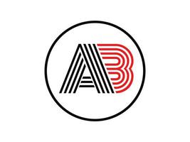 ab lettter logo design vector template
