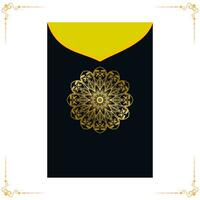 Background template with mandala pattern design vector