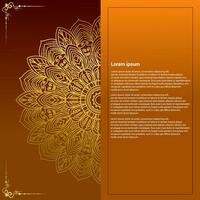 Background template with mandala pattern design vector