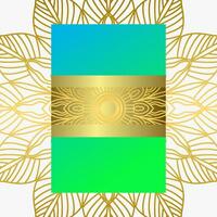 Gradient background with golden mandala ornament vector