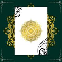 Background template with mandala pattern design vector