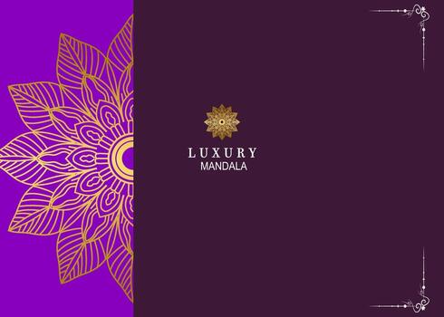 Background template with mandala pattern design vector