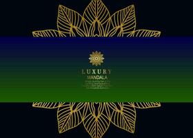 Gradient background with golden mandala ornament vector