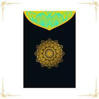 Background template with mandala pattern design vector