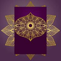 Background template with mandala pattern design vector
