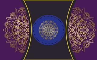 Background template with mandala pattern design vector