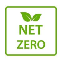 net zero carbon footprint icon vector emissions free  no atmosphere pollution CO2 neutral stamp for graphic design, logo, website, social media, mobile app, UI