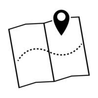 Map pointer icon vector illustration. GPS location symbol with with pin pointer for graphic design, logo, website, social media, mobile app, ui