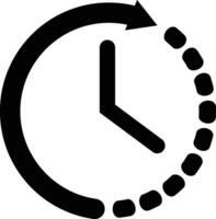 plano reloj vector icono aislado en blanco antecedentes para gráfico diseño, logo, web sitio, social medios de comunicación, móvil aplicación, ilustración