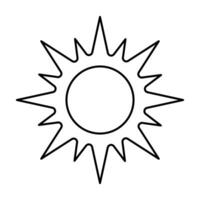 Sun icon vector for your web design, logo, UI. illustration