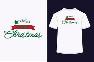 Merry Christmas T-Shirt design. vector