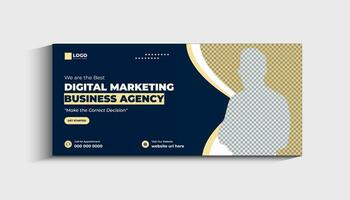 Corporate Business Agency Social Media Cover Template Design vector