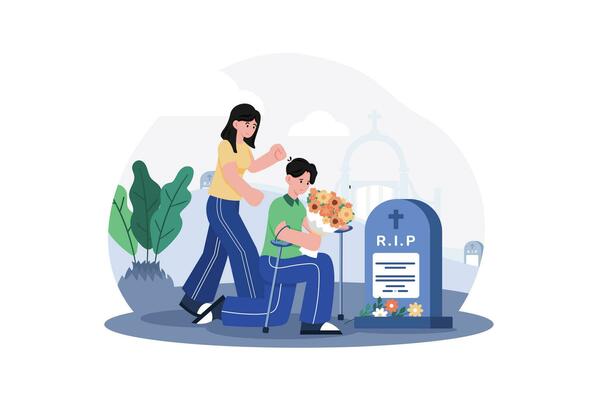 Families Visit Cemeteries To Pay Respects.