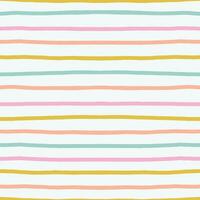 Classic lined seamless pattern. Cute and simple horizontal lines texture. Hand drawn thin colourful  lines background vector