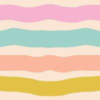 Abstract bold striped patter. Vector seamless pattern with hand drawn horizontal lines. Colourful lined texture