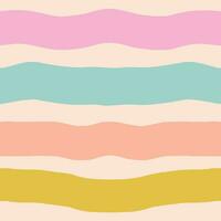 Abstract bold striped patter. Vector seamless pattern with hand drawn horizontal lines. Colourful lined texture