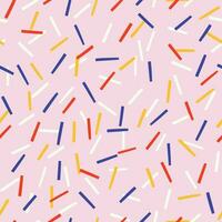 Cute simple texture with lined confetti. Seamless pattern with chaotic lines. Abstract creative background vector