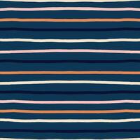 Classic lined seamless pattern. Cute and simple horizontal lines texture. Hand drawn thin colourful  lines background vector