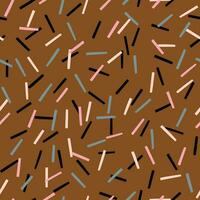 Cute simple texture with lined confetti. Seamless pattern with chaotic lines. Abstract creative background vector
