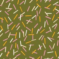 Cute simple texture with lined confetti. Seamless pattern with chaotic lines. Abstract creative background vector