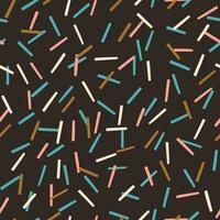 Cute simple texture with lined confetti. Seamless pattern with chaotic lines. Abstract creative background vector