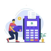 Concept illustration of pos payment technology vector